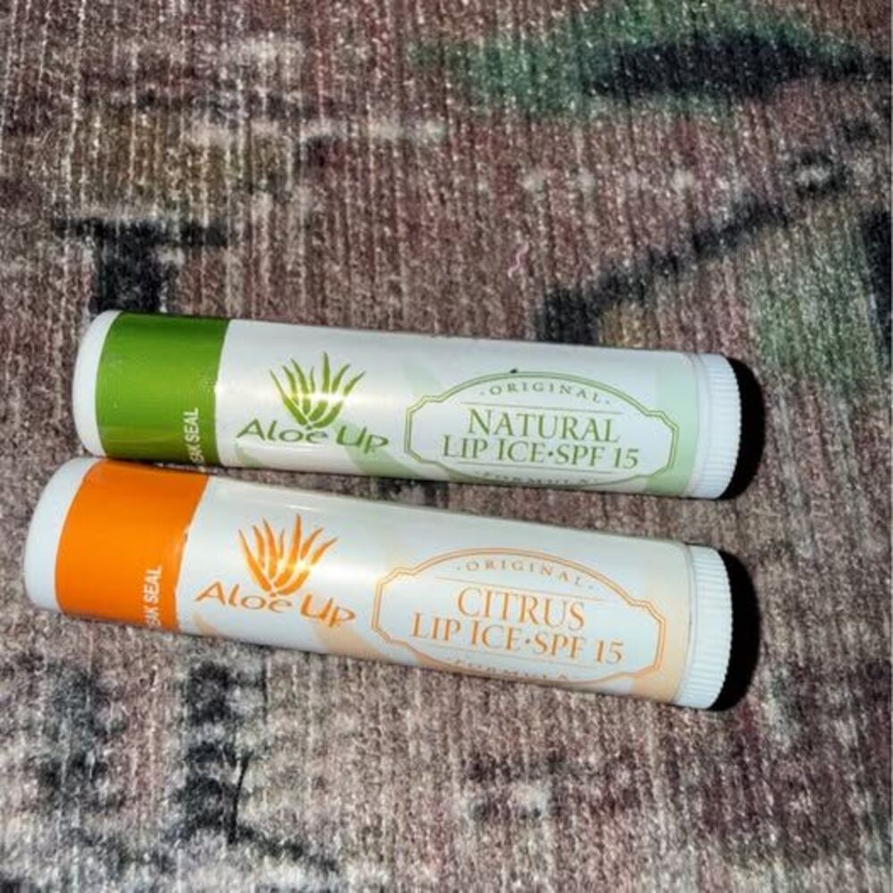 Aloe Up Lip Ice SPF 15 Lip Balm Set - Natural & Citrus from 2005 sealed y2k
